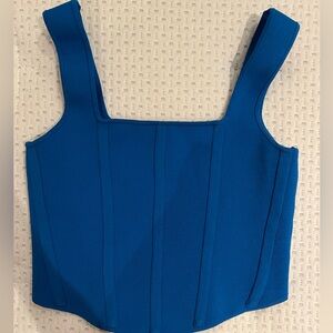 NWOT Zara blue corset top